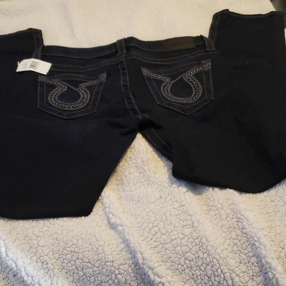 Dark denim blue jeans